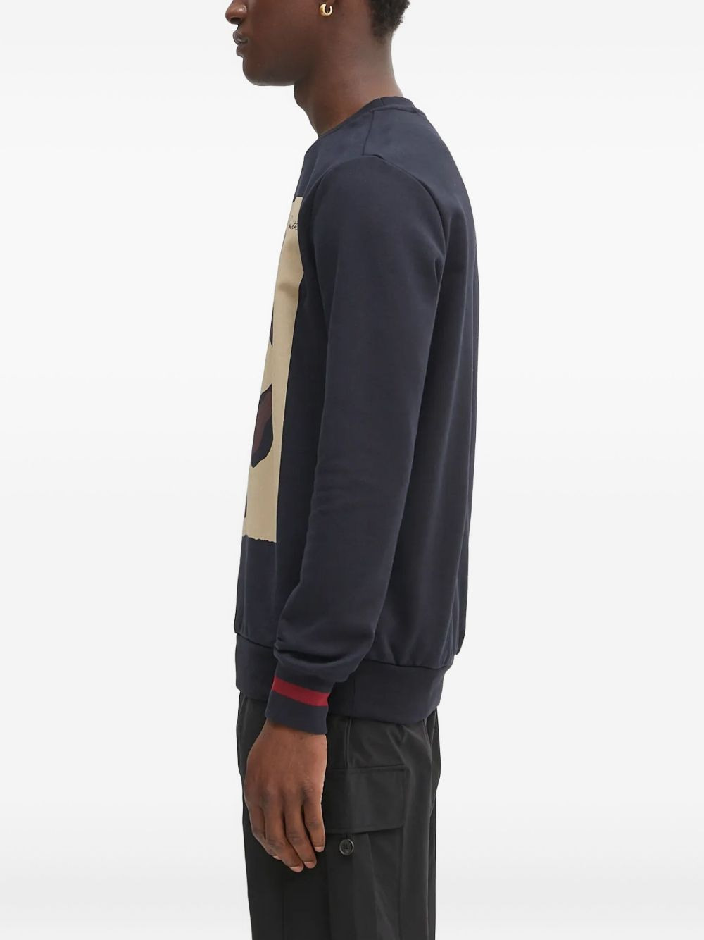 flower-print crew-neck sweatshirt - 3