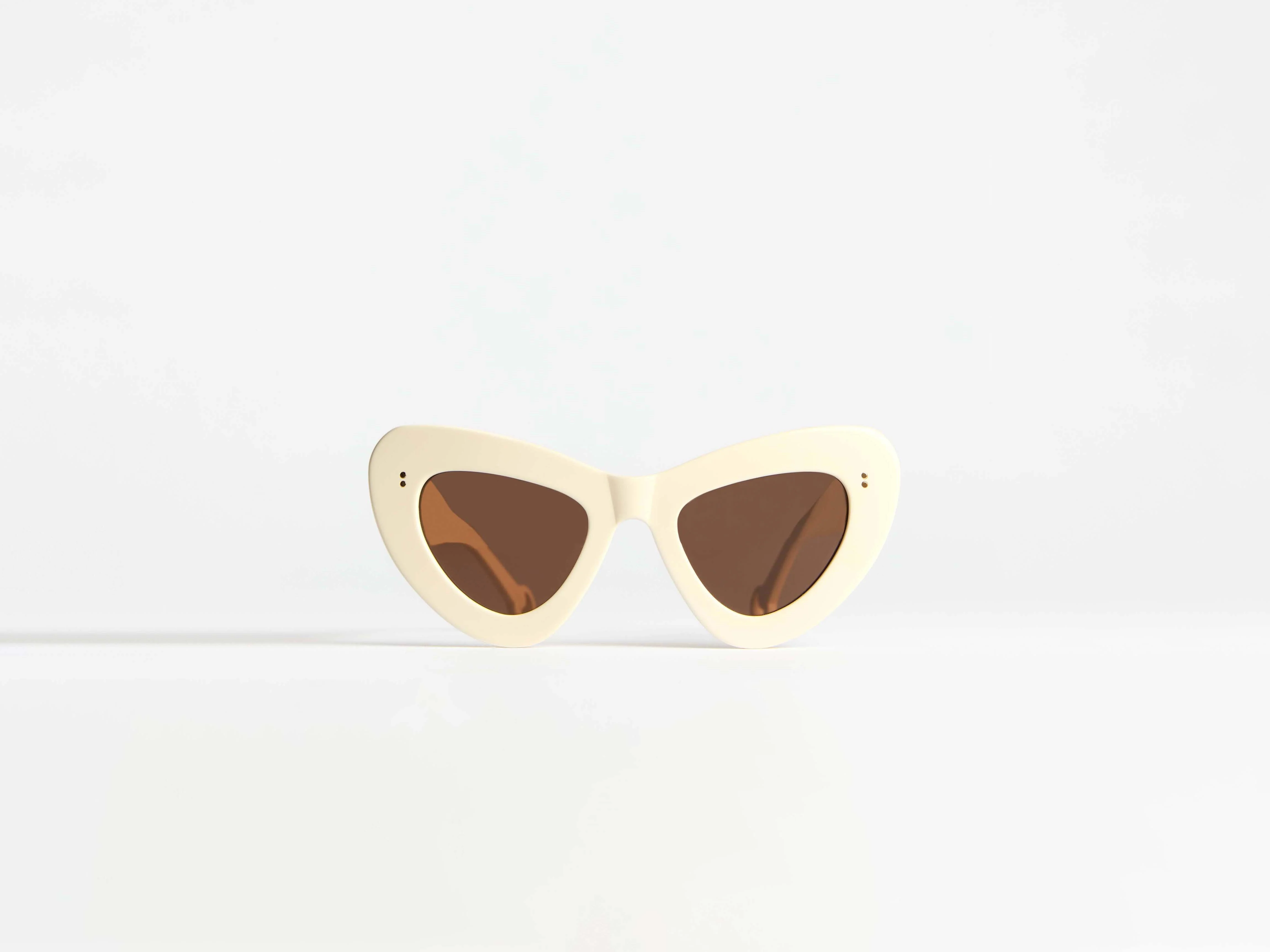 JWA06 BUTTERFLY SUNGLASSES IN OFF-WHITE - 1