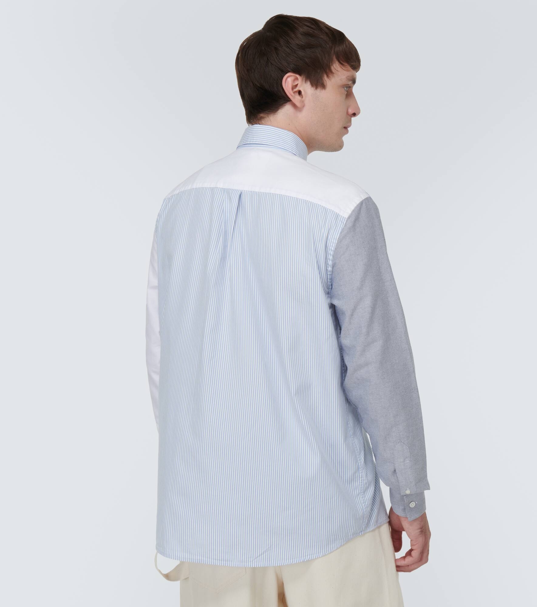 Patchwork cotton Oxford shirt - 4