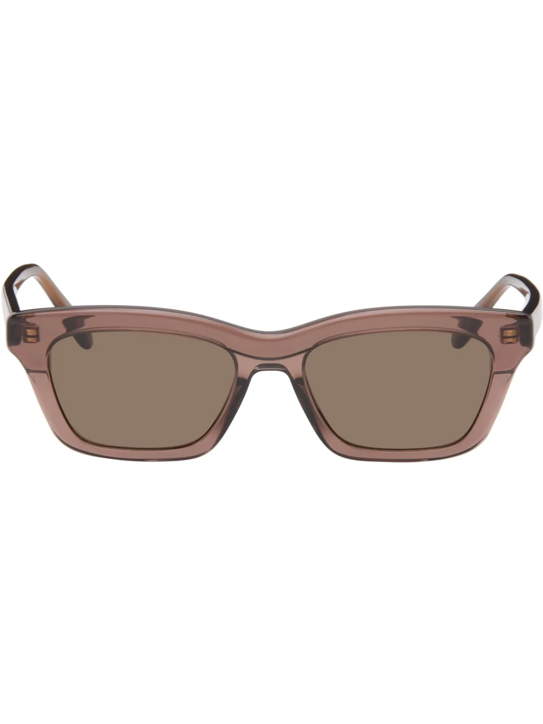 Brown Slim Rectangle Sunglasses - 1