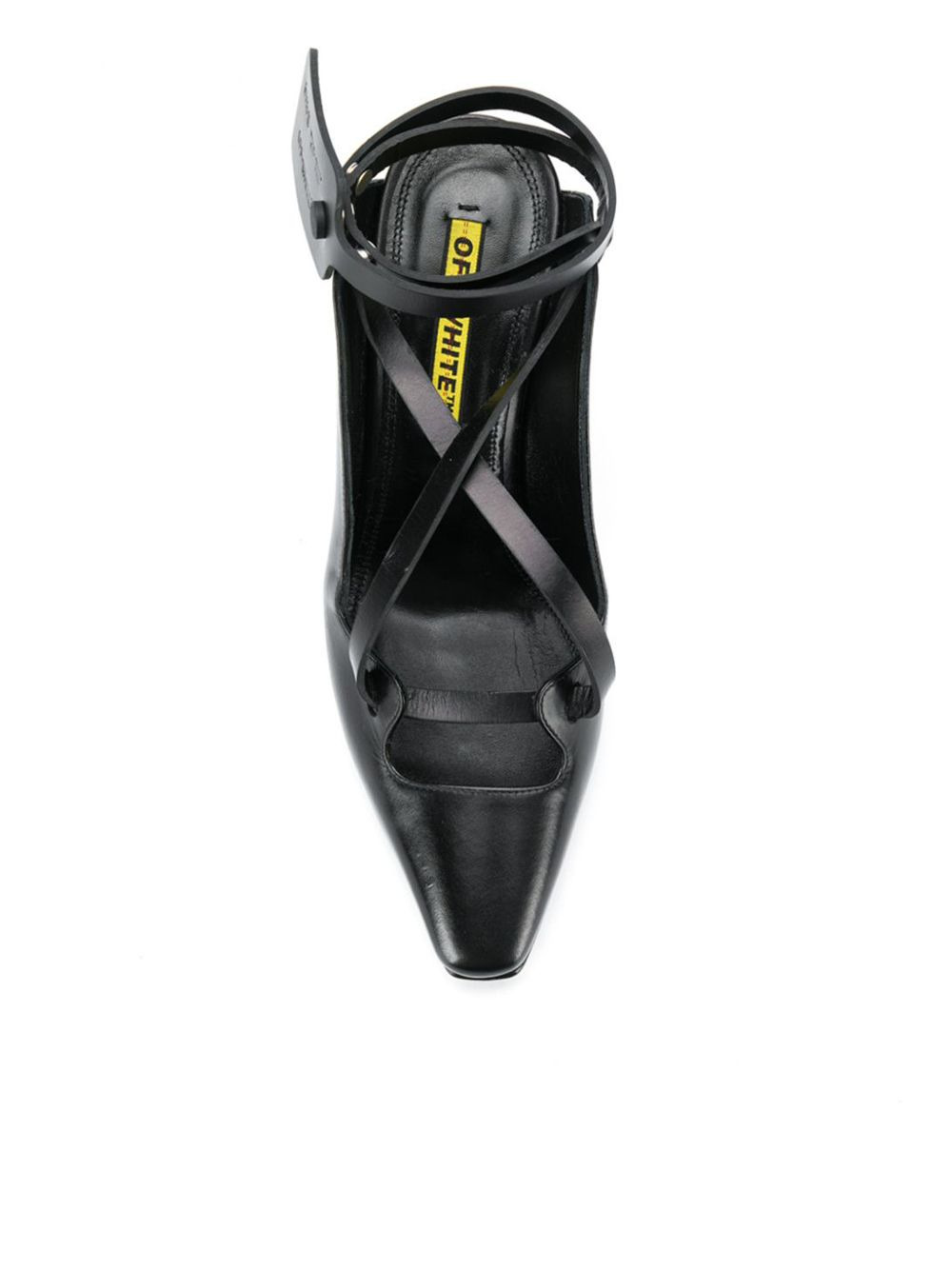 warped leather pumps - 4