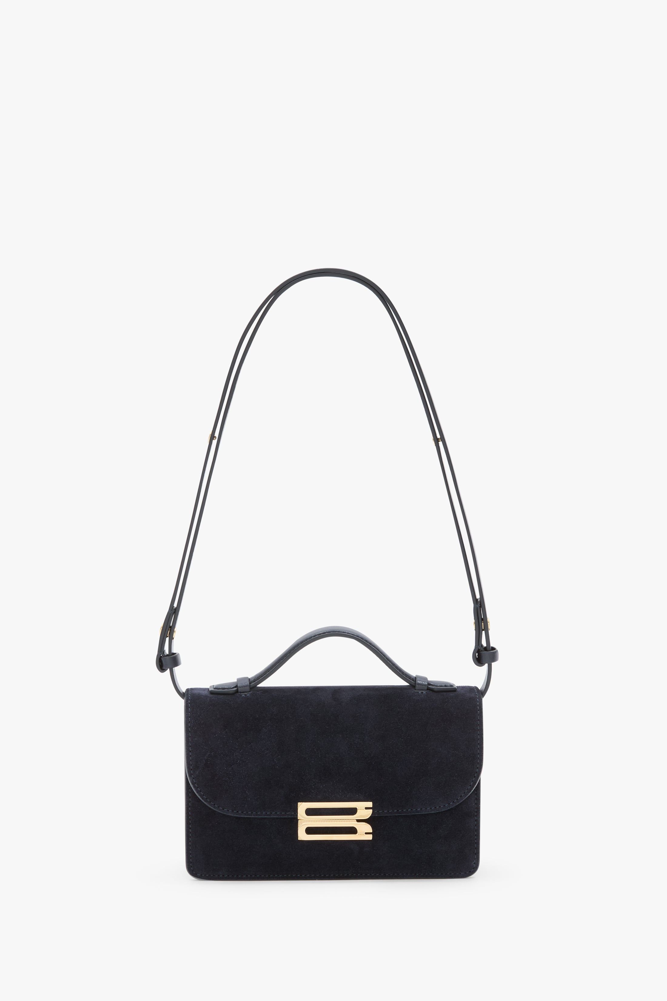 Mini Dorian Bag In Navy Suede - 1