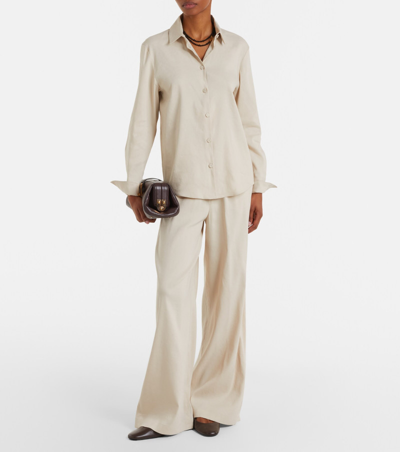 Max Mara Destino linen-blend wide-leg silhouette outlook
