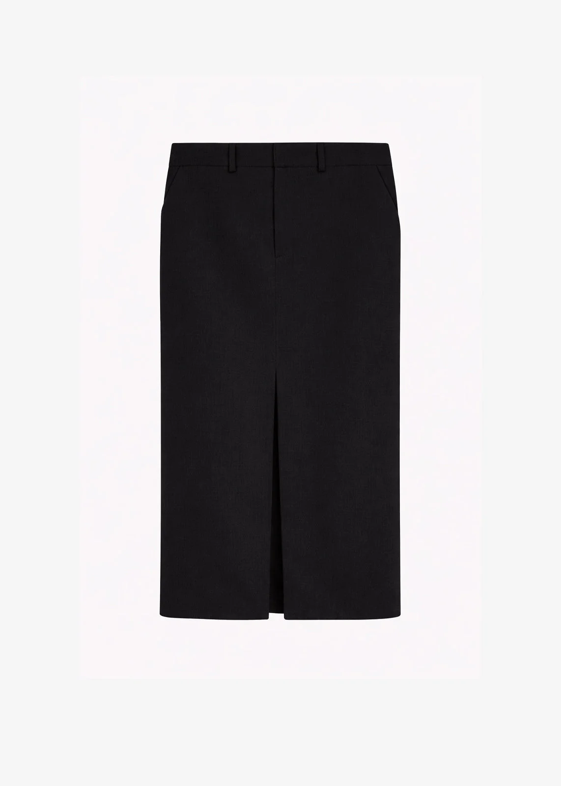 Maybelle Front Slit Pencil Skirt - Black - 1