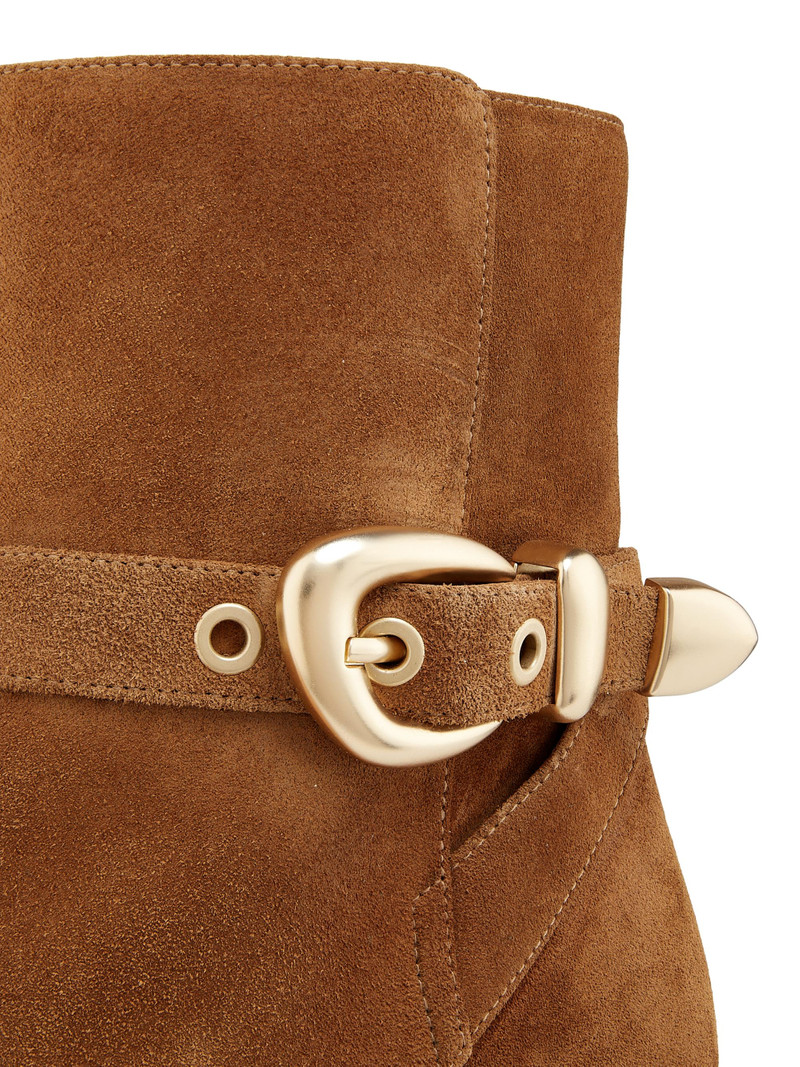 Women's Maven Suede Booties - Doe Dark Brown 5