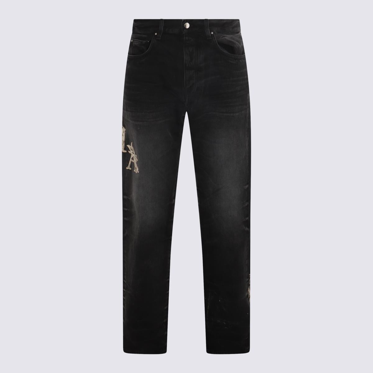 AMIRI AMIRI BLACK COTTON DENIM JEANS | baltini | REVERSIBLE