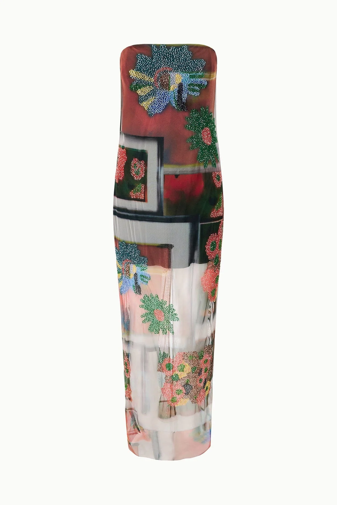 STAUD LILIANA DRESS SUPERBLOOM SCARF - 1