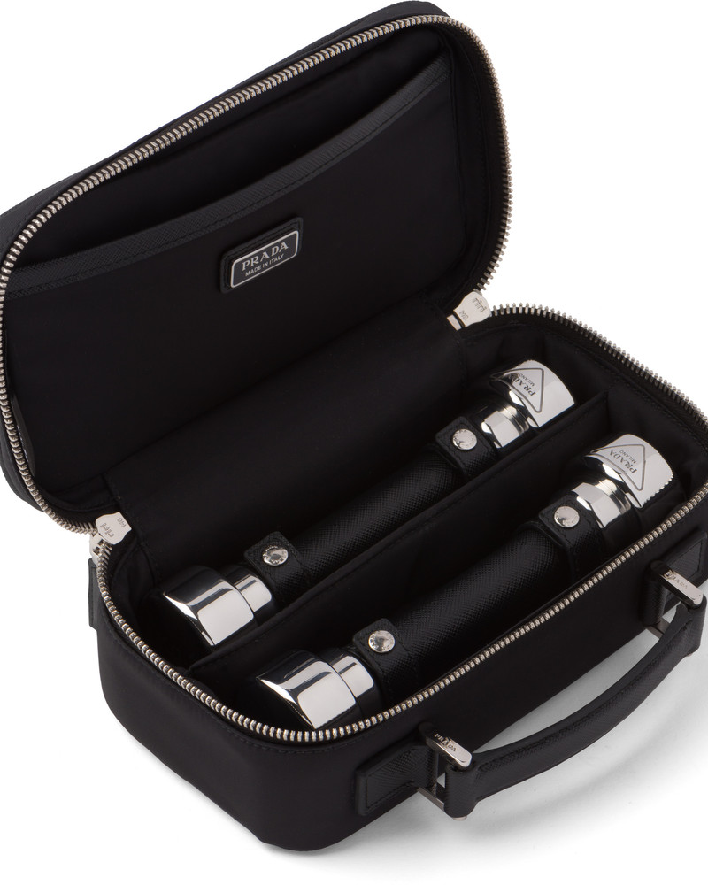 Re-Nylon and Saffiano leather hand weights carry case 4