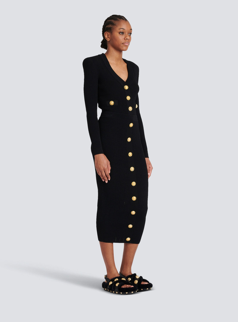 Mid-length knit skirt 5