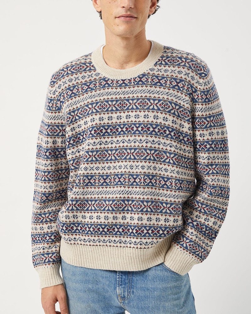 FAIR ISLE CREWNECK - NATURAL 1