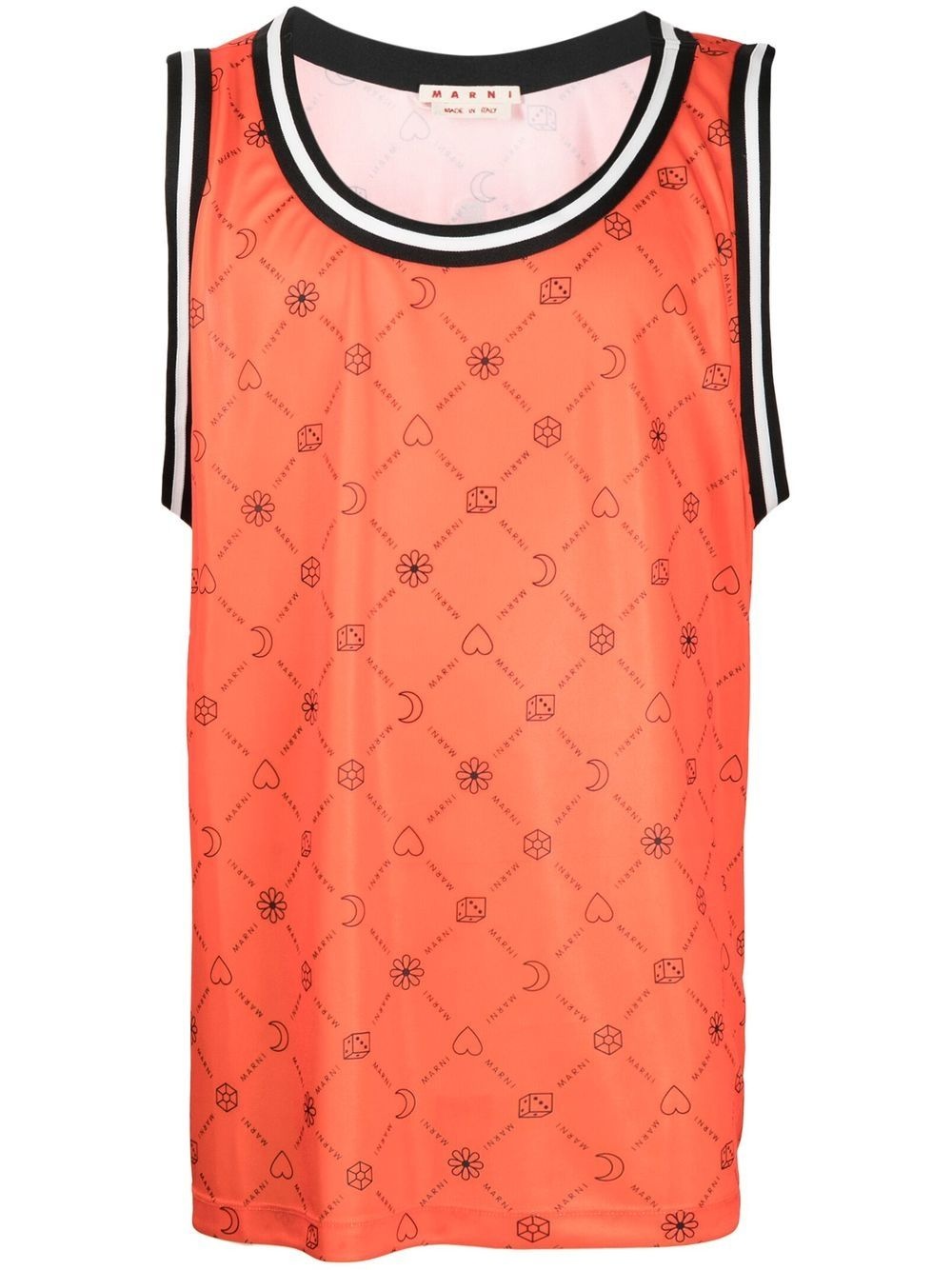 graphic-print vest top - 1