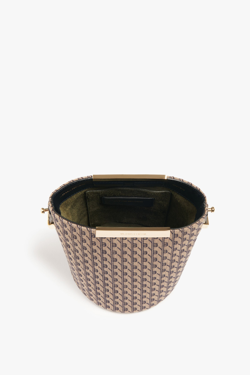 Victoria Beckham Mini Bucket Bag In House Monogram Jacquard outlook