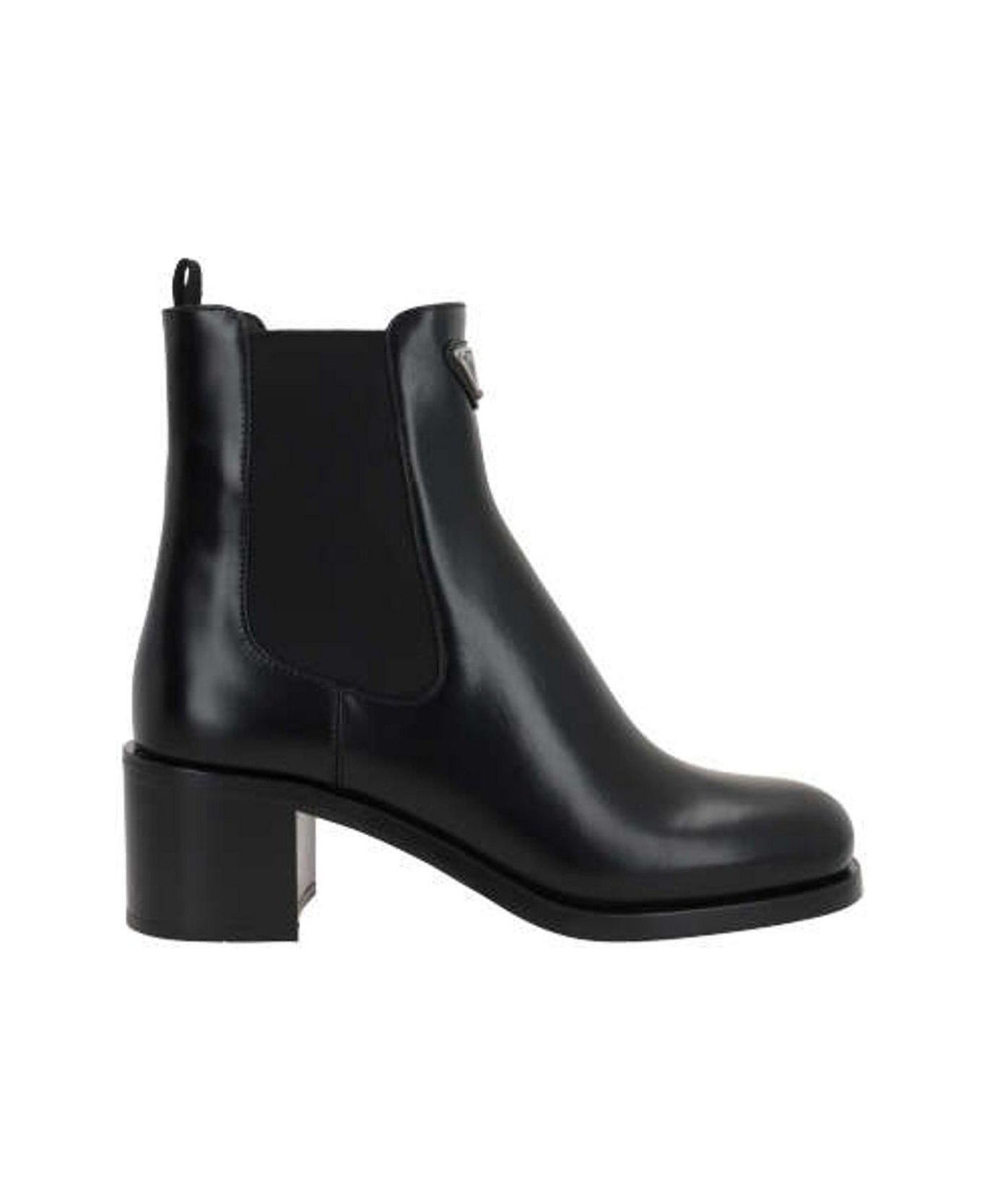 Triangle-logo Ankle Boots - 1