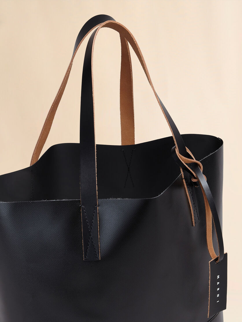 BLACK OPEN SHOPPER WITH MARNI TAG - 4