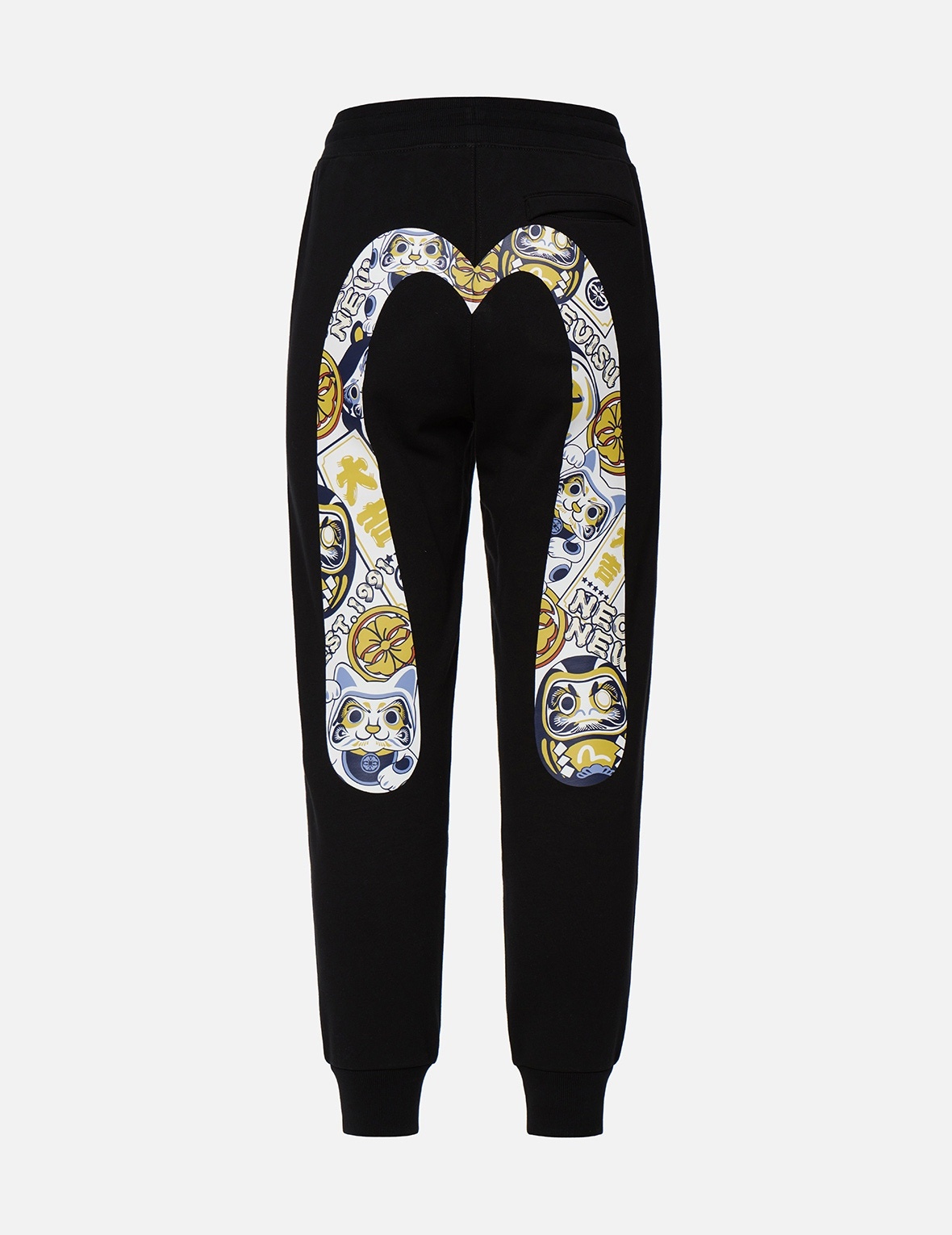 EVISU SQUAD DAICOCK PRINT SWEATPANTS - 1