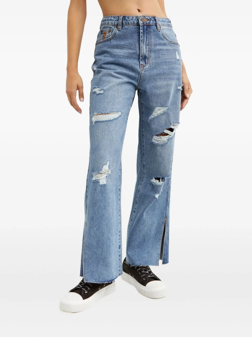 distressed jeans - 1