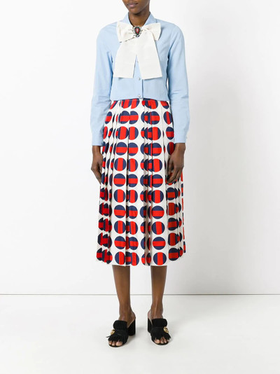 GUCCI polka-dot pleated skirt outlook