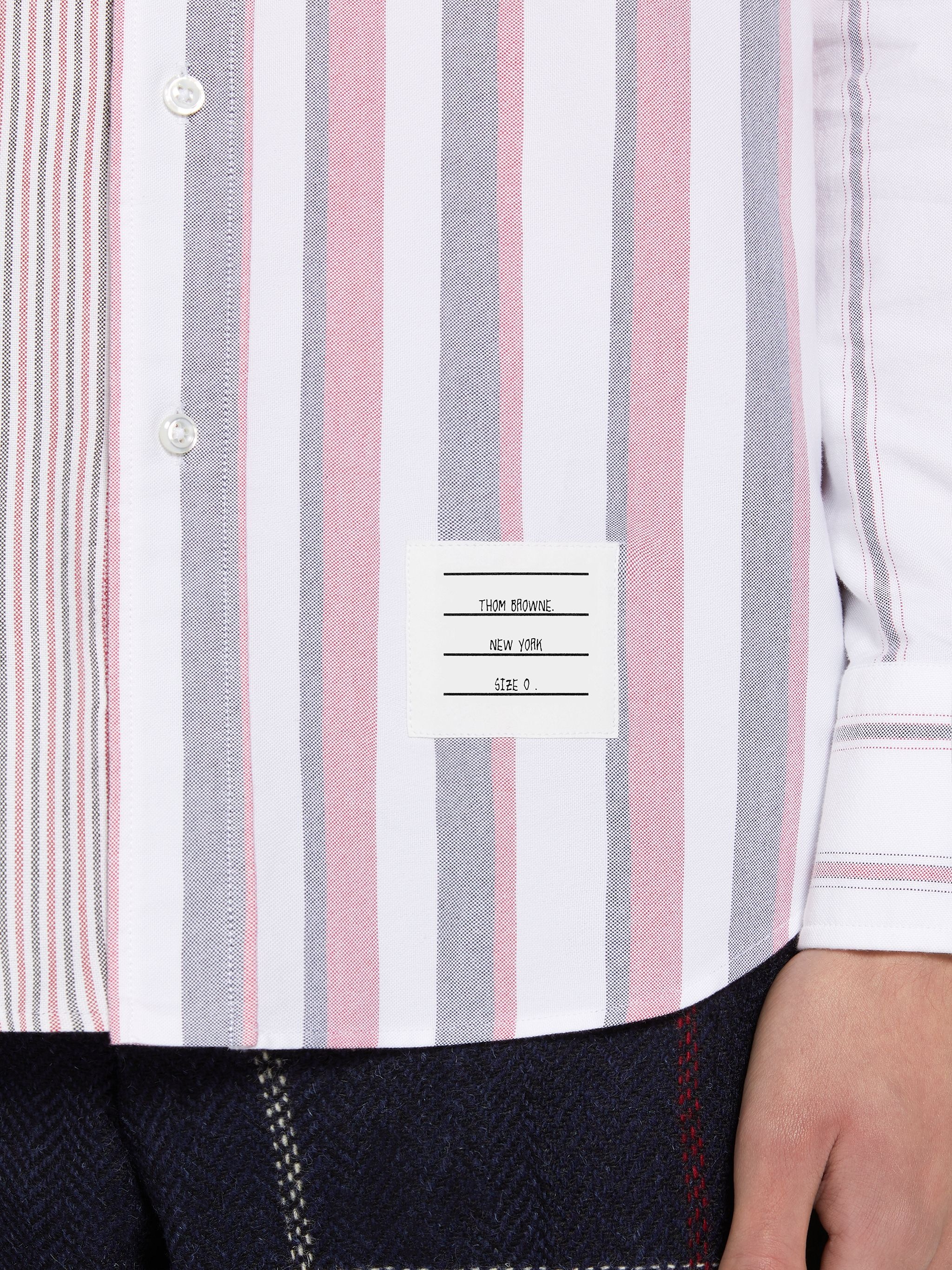 Multicolor Fun-Mix Striped Oxford Straight Fit Shirt - 6