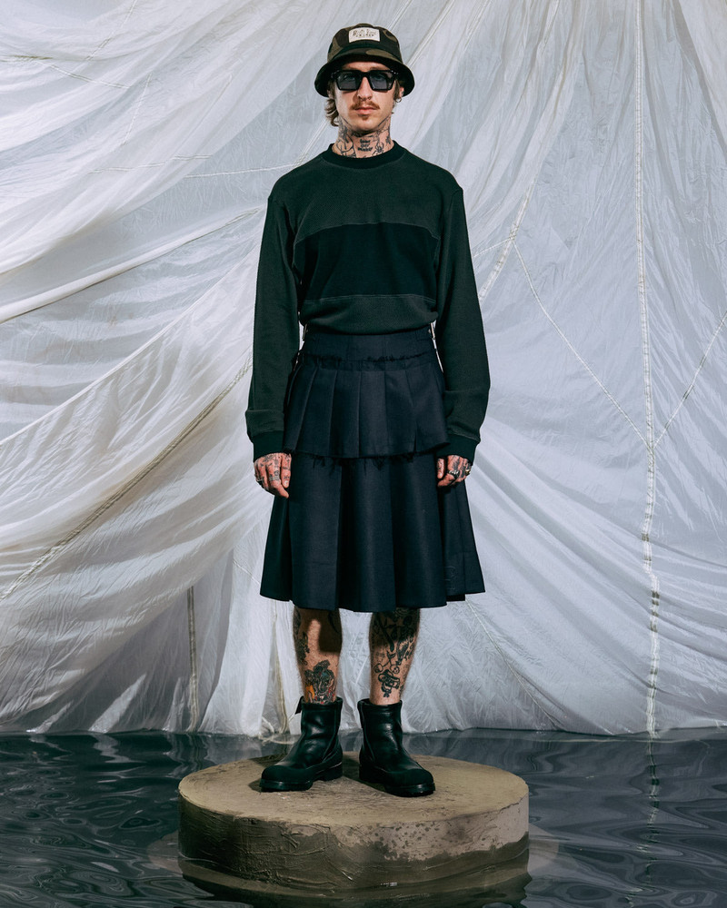 Pleated Skirt - Midnight Blue 7
