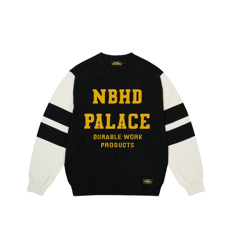 PALACE NEIGHBORHOOD KNITTED MOTO TOP BLACK 1