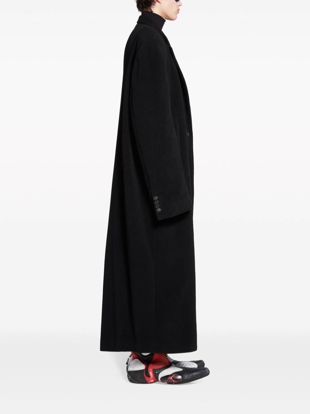 Oversized cashmere-blend coat - 3