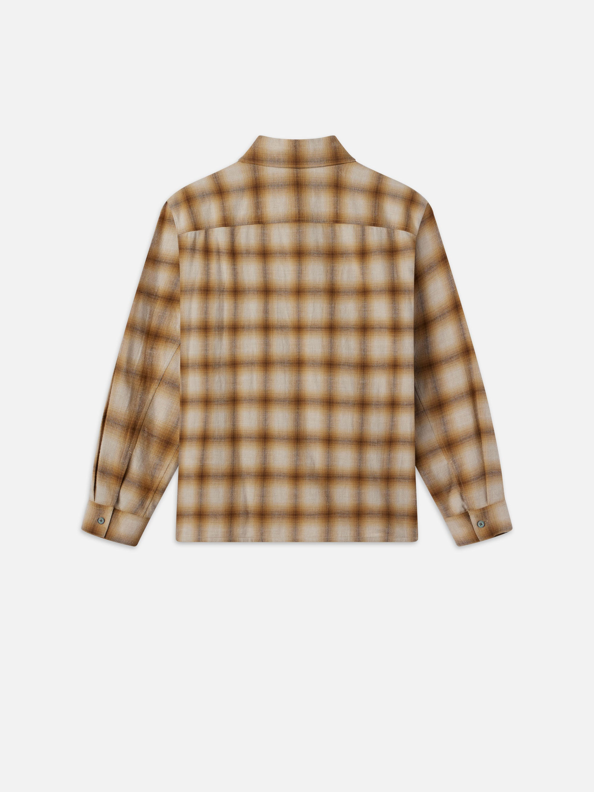 Light Weight Plaid Shirt in Tan Plaid - 5