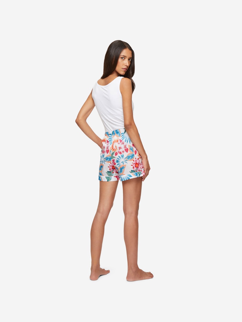 Women's Lounge Shorts Ledbury 60 Cotton Batiste White - 7