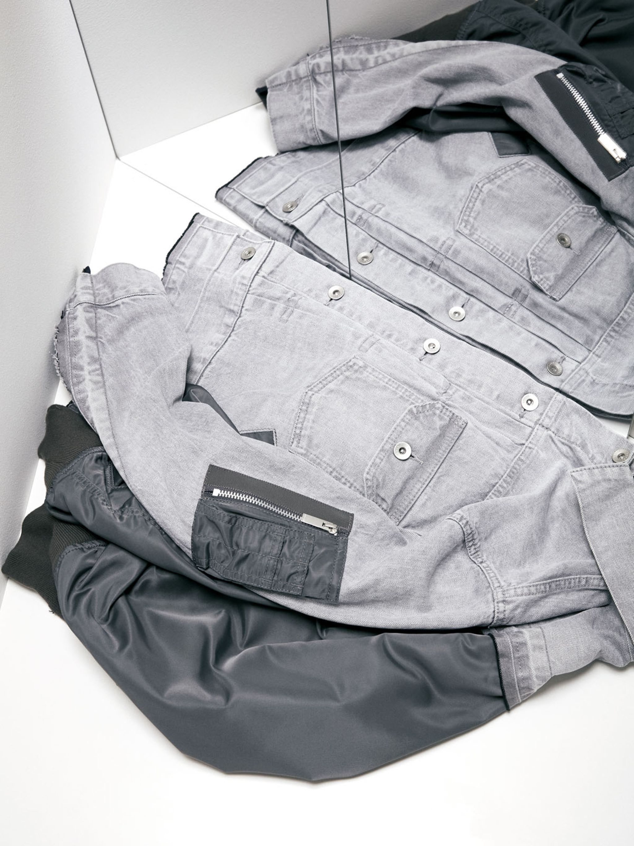 Denim x Nylon Twill Jacket - 4