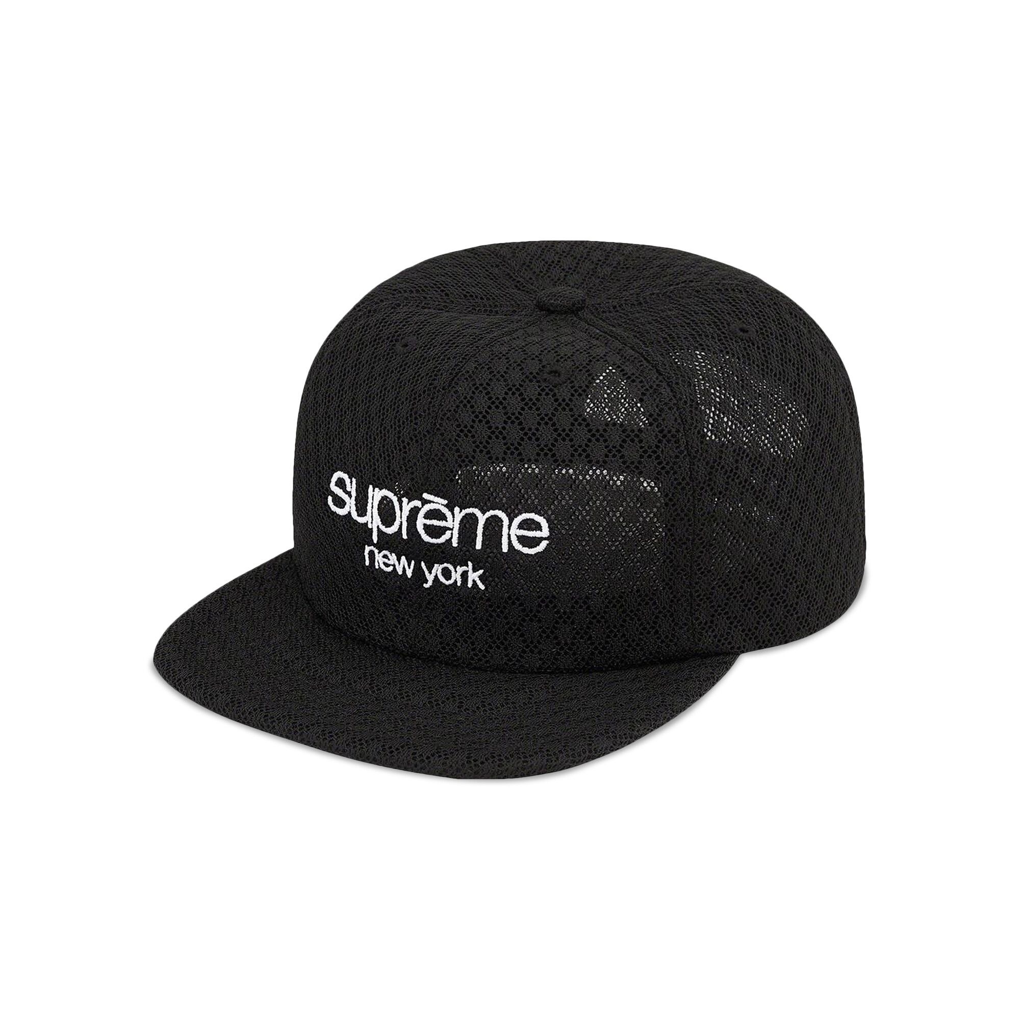 Supreme Classic Logo Air Mesh 6-Panel 'Black' - 1