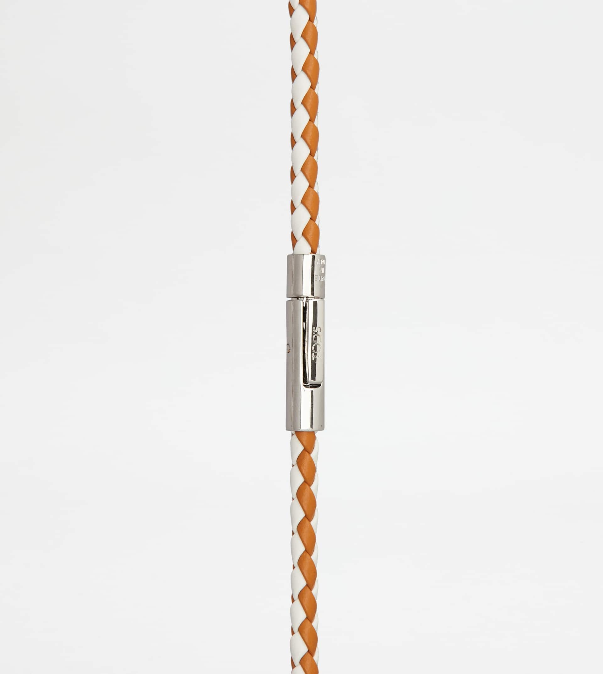 MYCOLORS BRACELET IN LEATHER - WHITE, ORANGE - 2