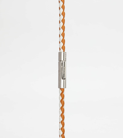 Tod's MYCOLORS BRACELET IN LEATHER - WHITE, ORANGE outlook