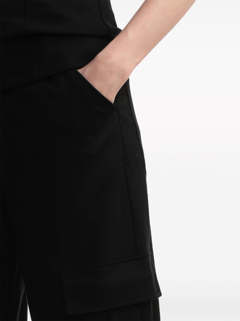 cargo-pocket concealed-fastening straight trousers - 5