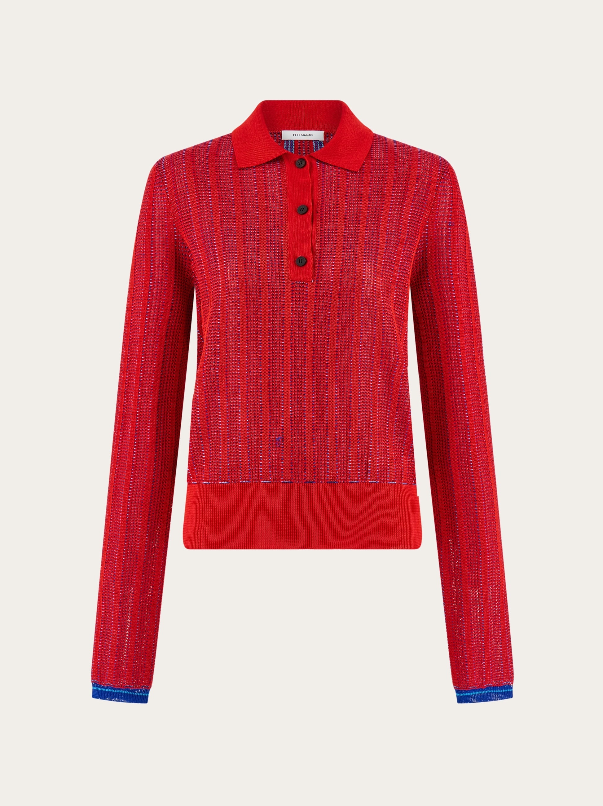 Long sleeved polo shirt dress - 1