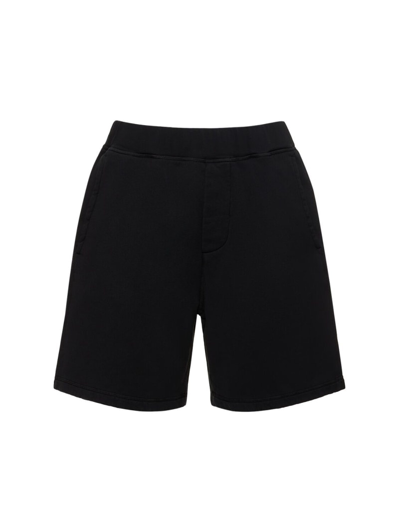 Relaxed cotton sweat shorts - 1