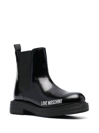 Moschino logo-print ankle-boots outlook