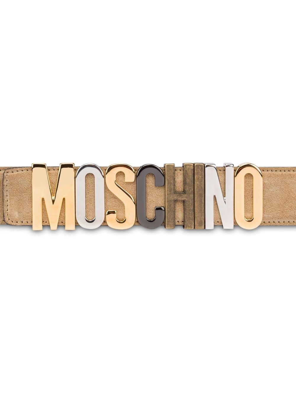 logo lettering leather belt - 2