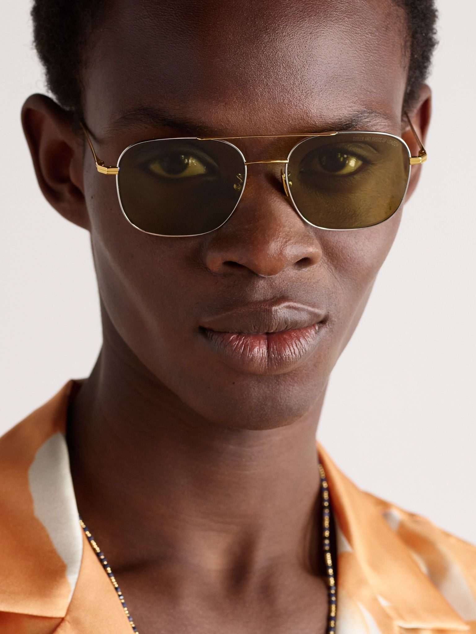 Aviator-Style Gold- and Silver-Tone Sunglasses Gold - 2