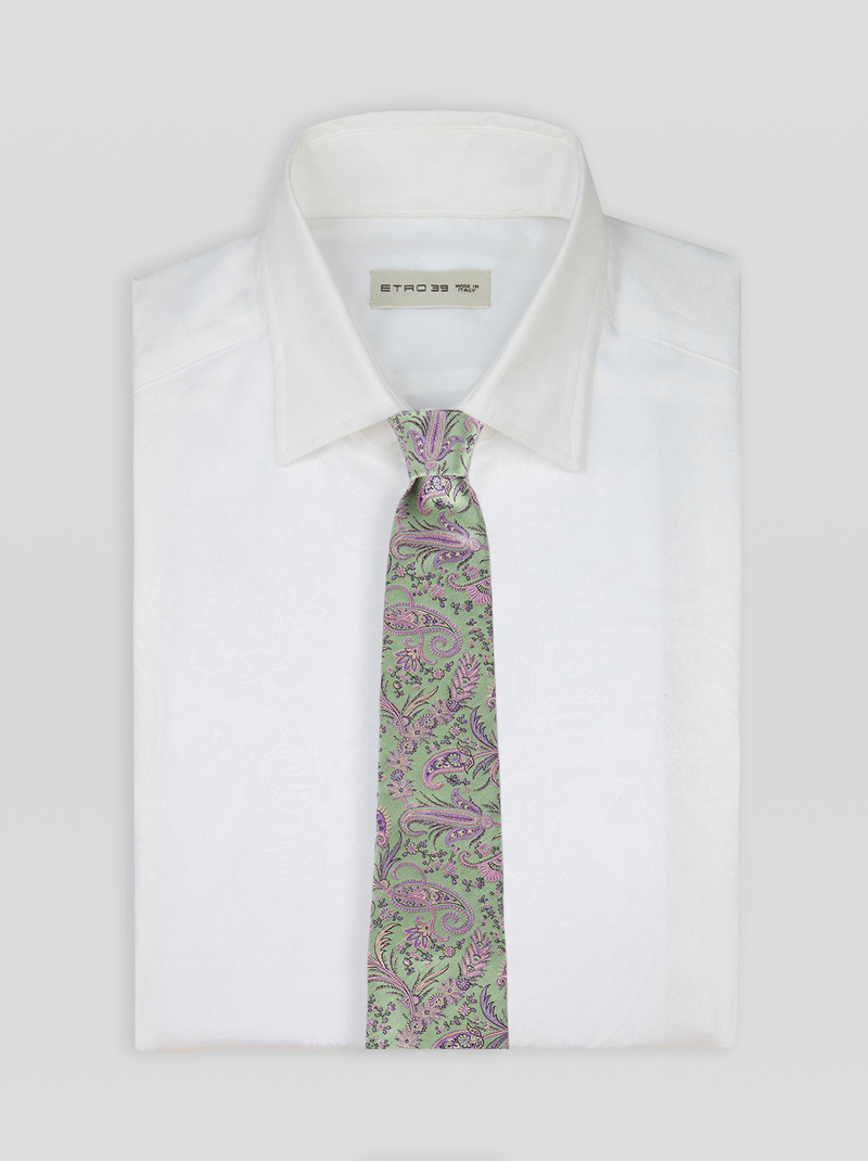 Etro FLORAL PAISLEY JACQUARD TIE outlook