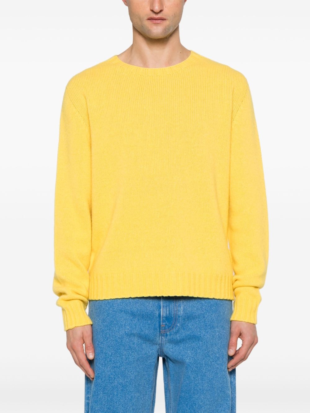 curved logo sweater - 3