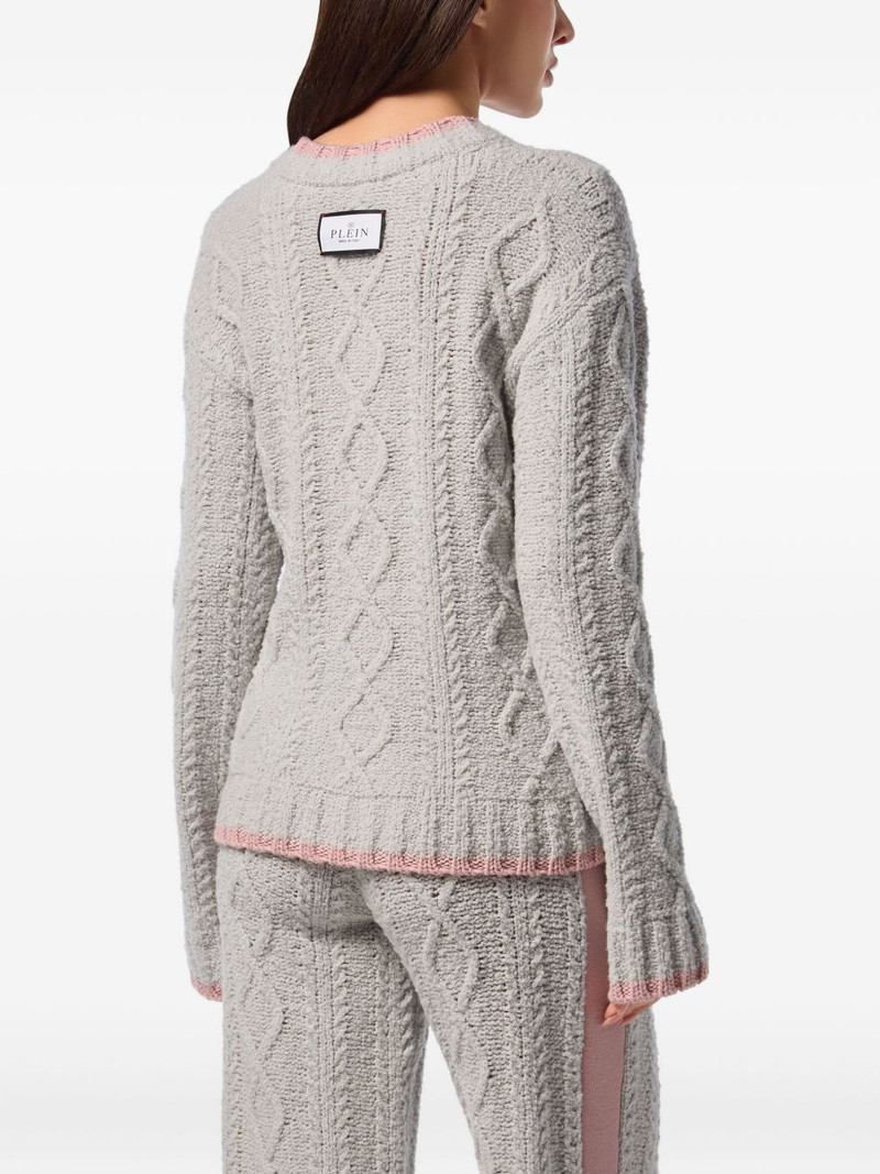 cable-knit v-neck sweater 3