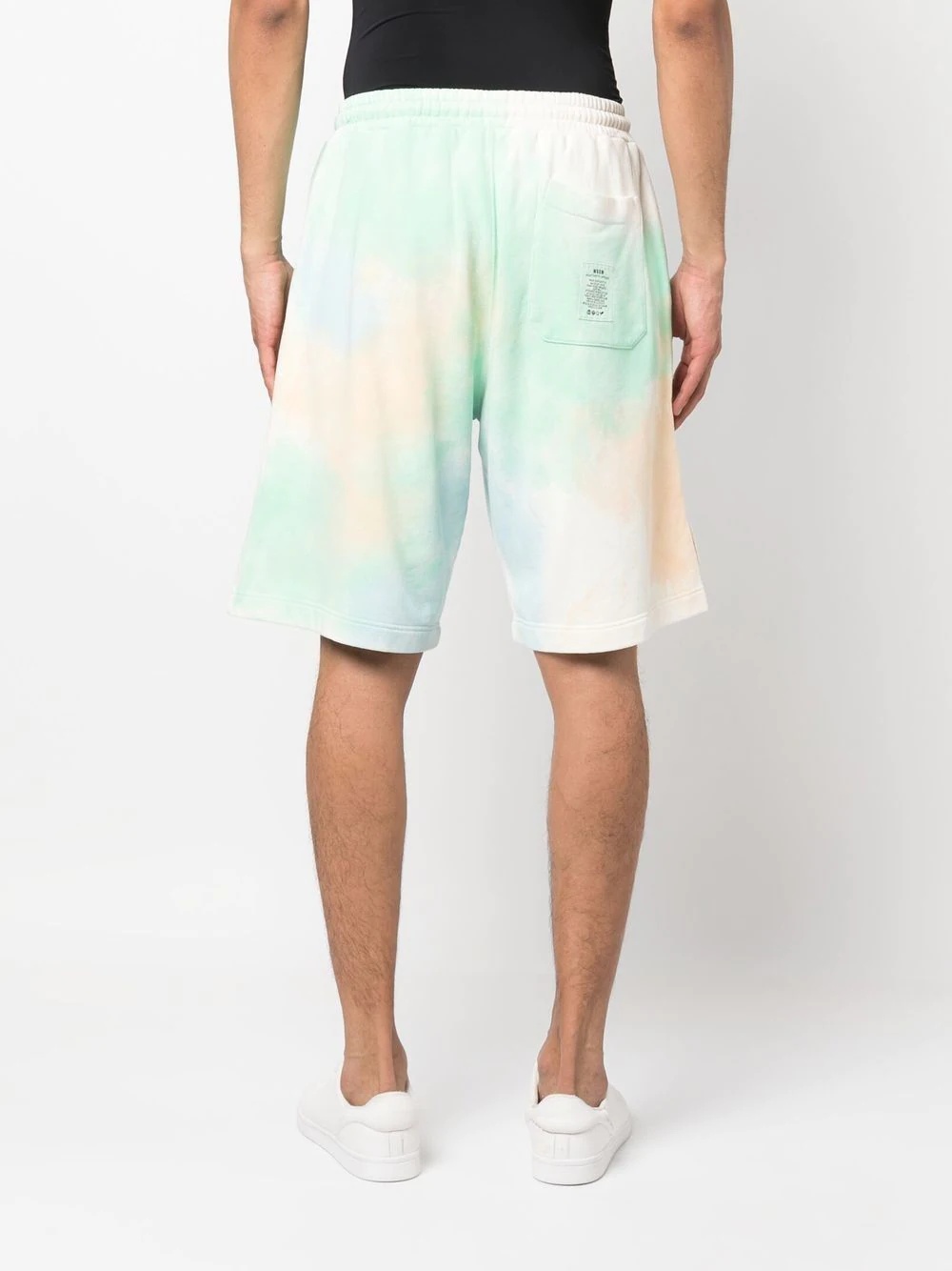 logo-print tie-dye shorts - 4