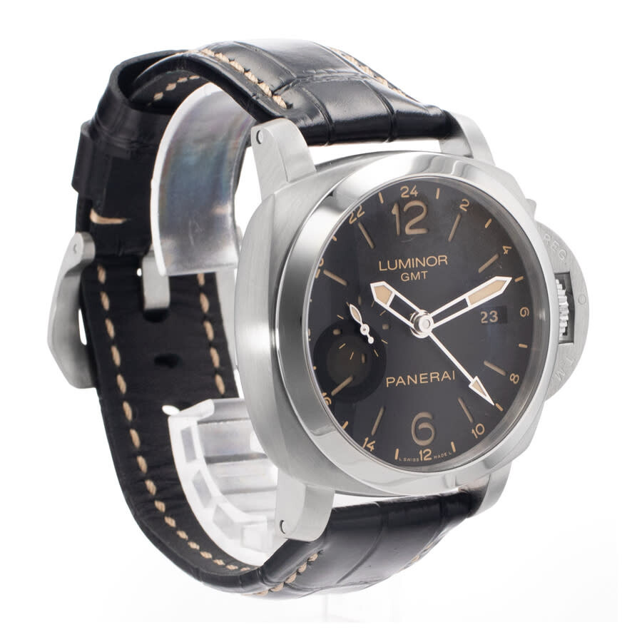 Pre-owned Panerai Luminor Gmt GMT Automatic Black Dial Men's Watch PAM 00531 - 7
