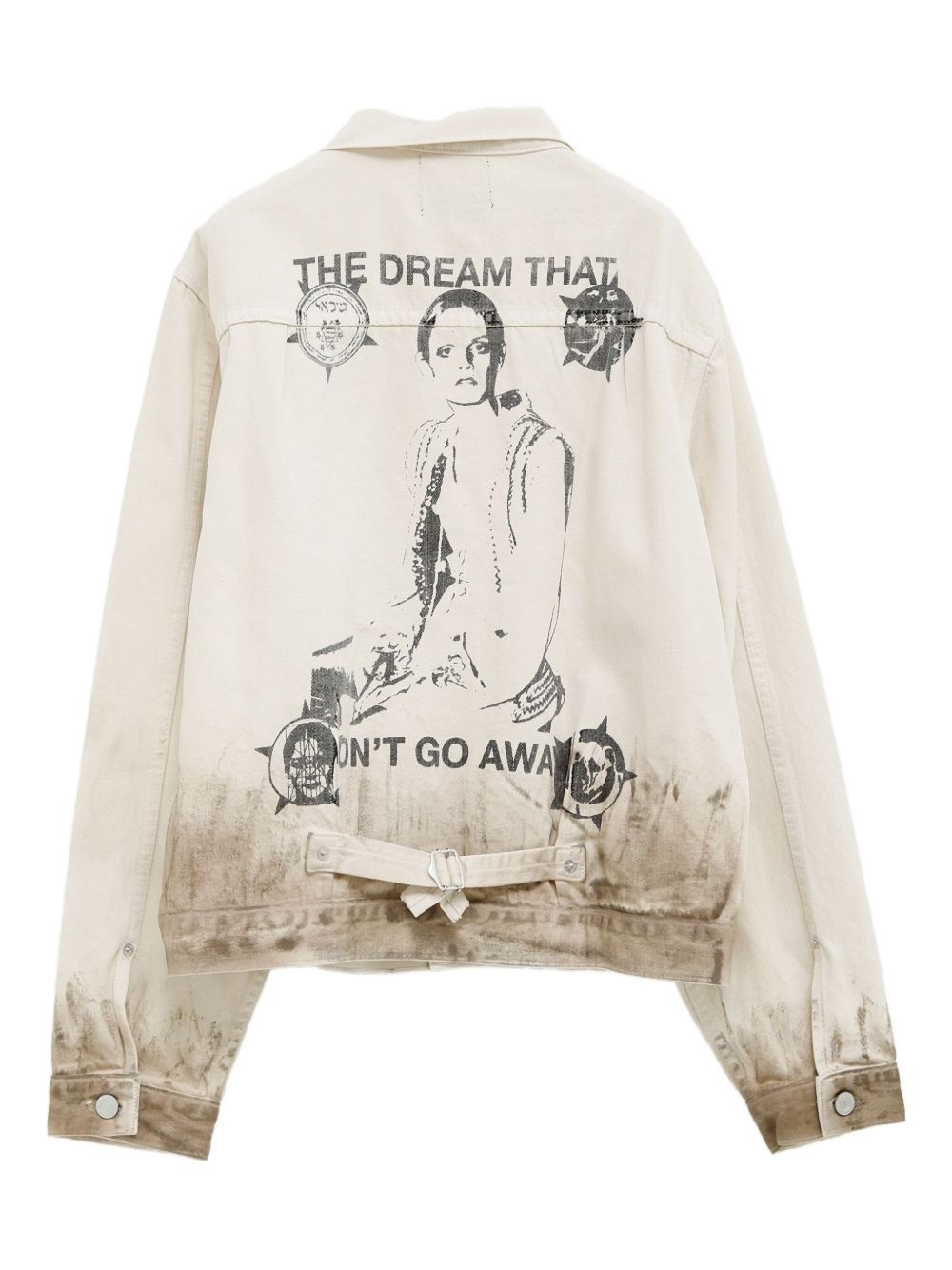 Type VIII graphic-print distressed denim jacket - 2