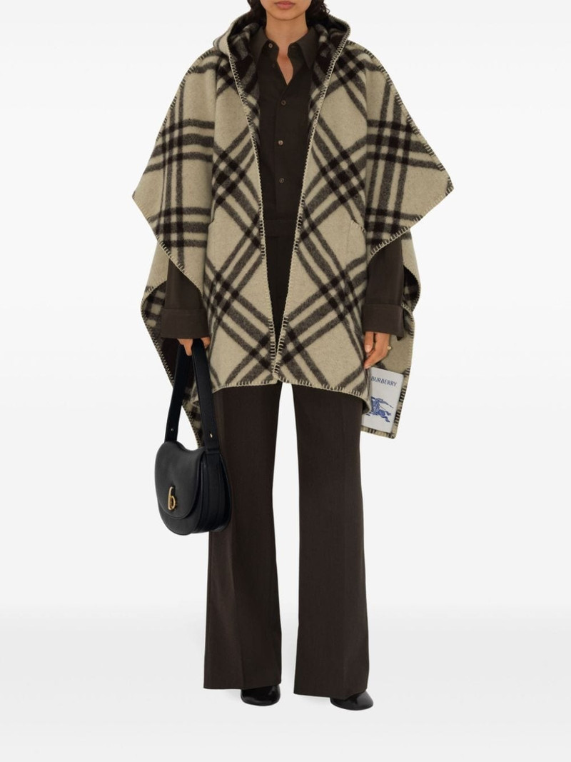 Burberry reversible checkered cape outlook