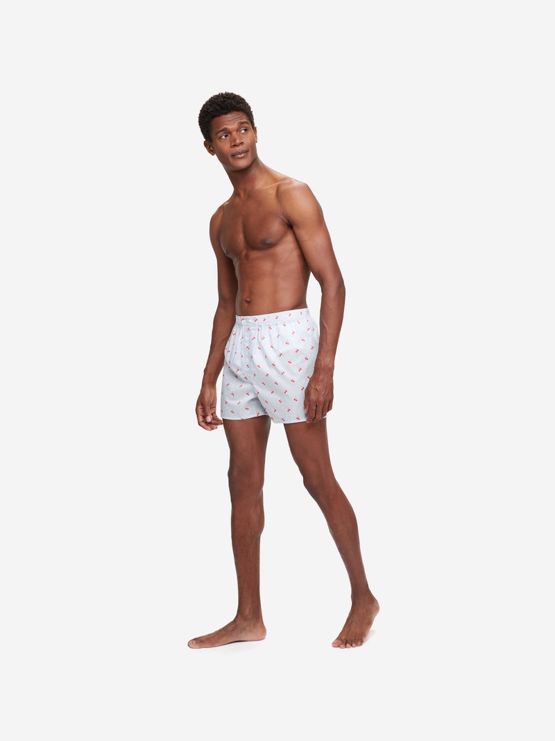 Men's Classic Fit Boxers Nelson 84 Cotton Batiste Blue - 4