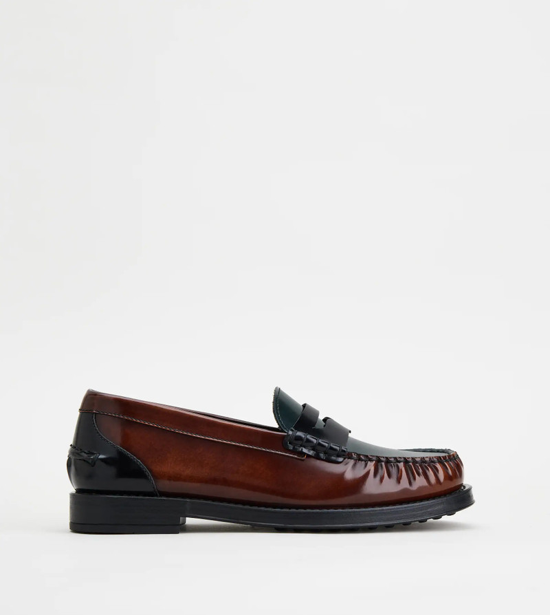 LOAFERS IN LEATHER - BLACK, BROWN 1