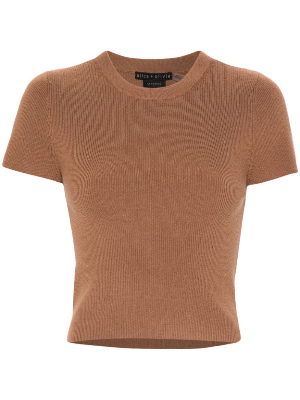 short-sleeve knitted top - 1