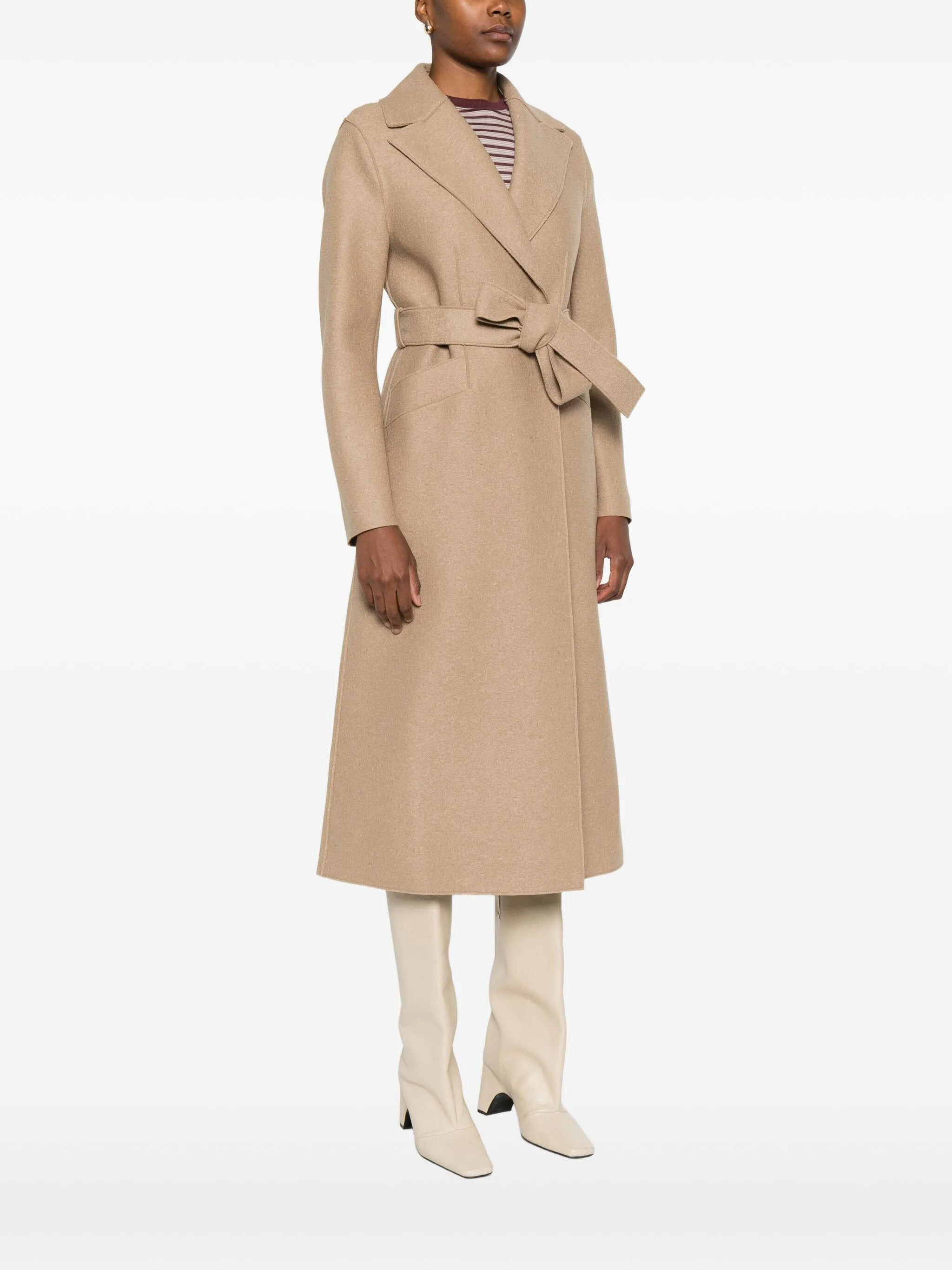Harris Wharf London Belted-wool Coat - 2