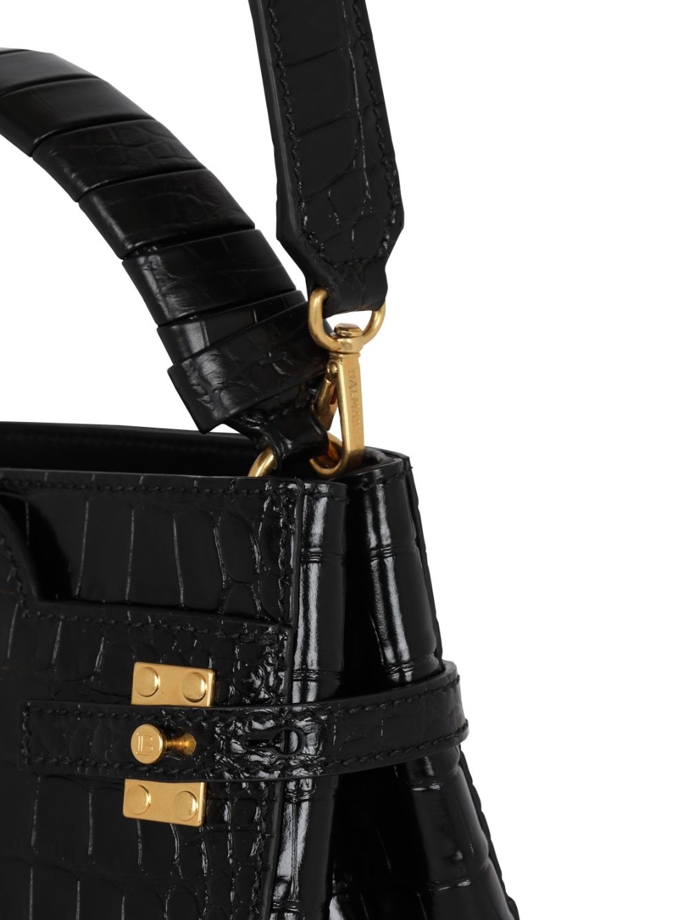 B-Buzz 22 crocodile-embossed tote bag - 6