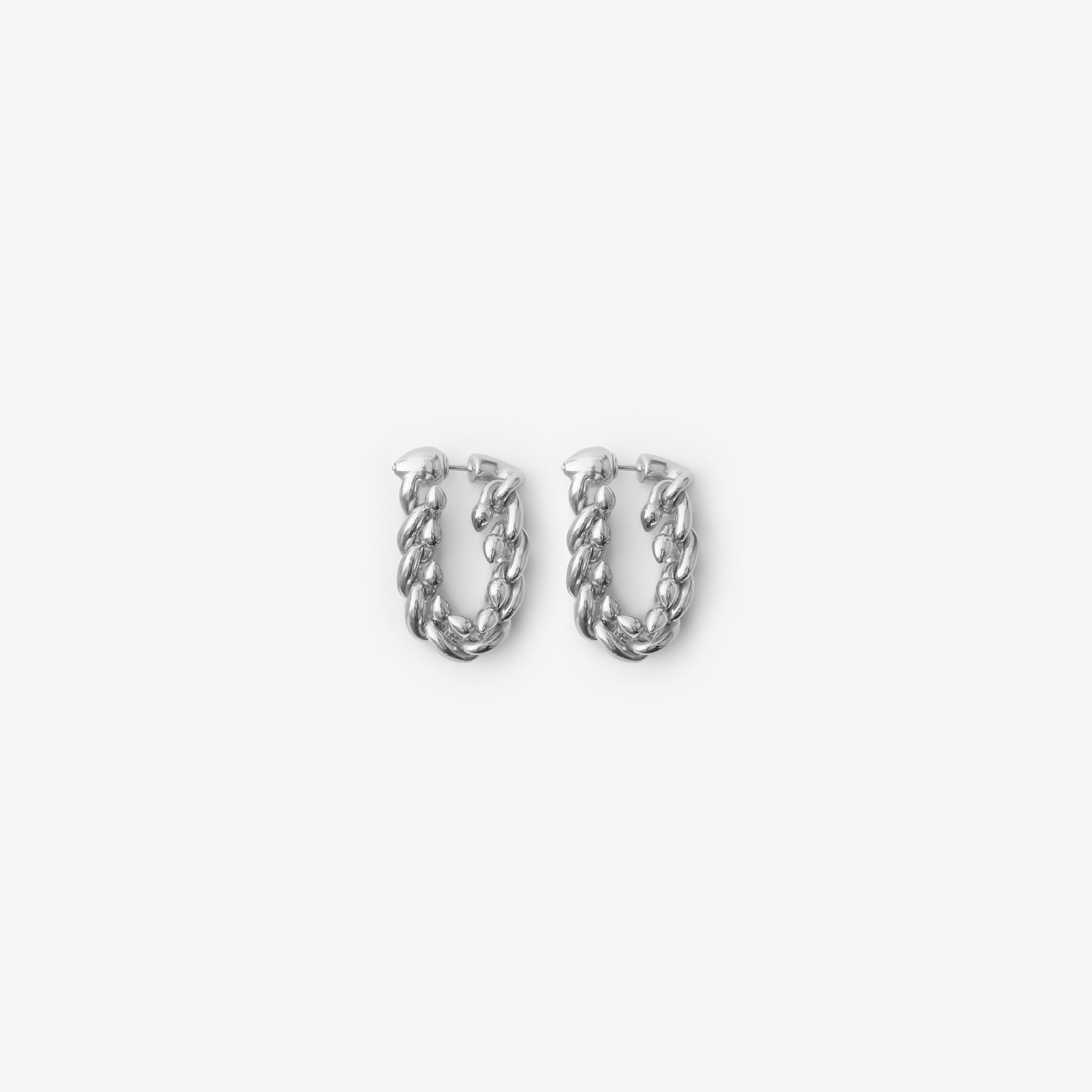 Silver Spear Chain Earrings - 3